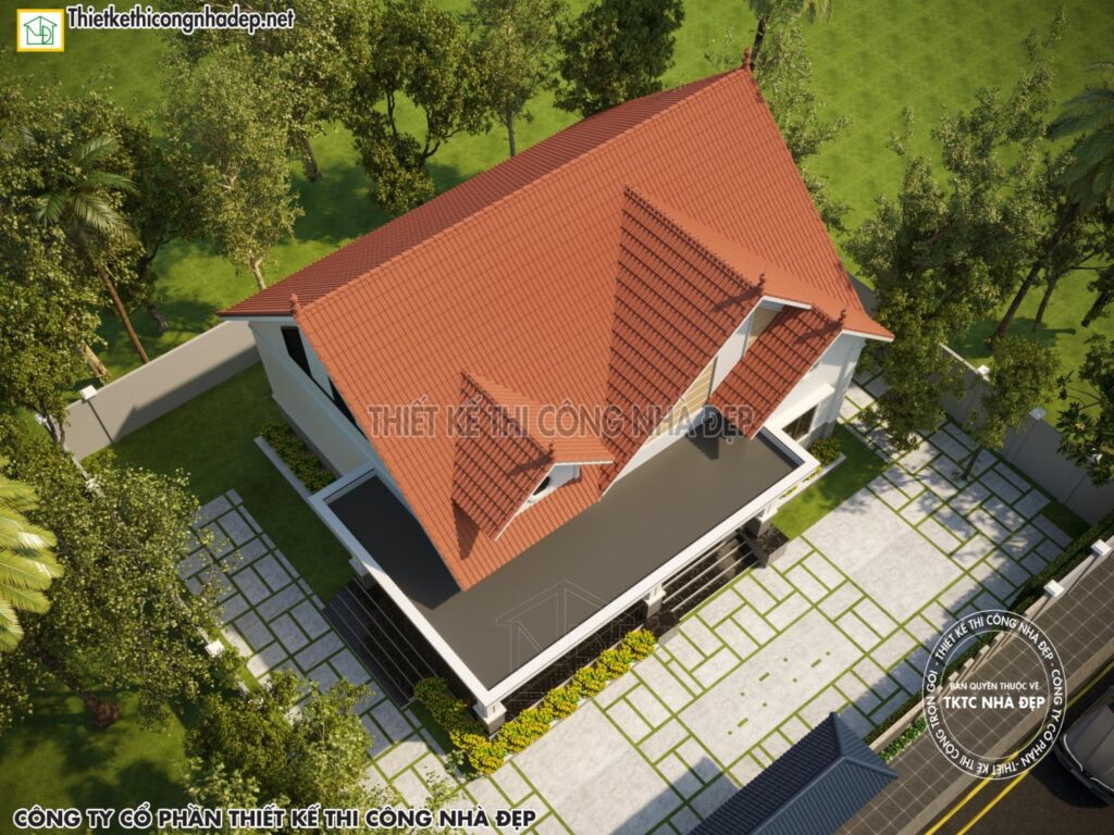 Hệ mái nhà cấp 4 mái Thái nông thôn 3 phòng ngủ